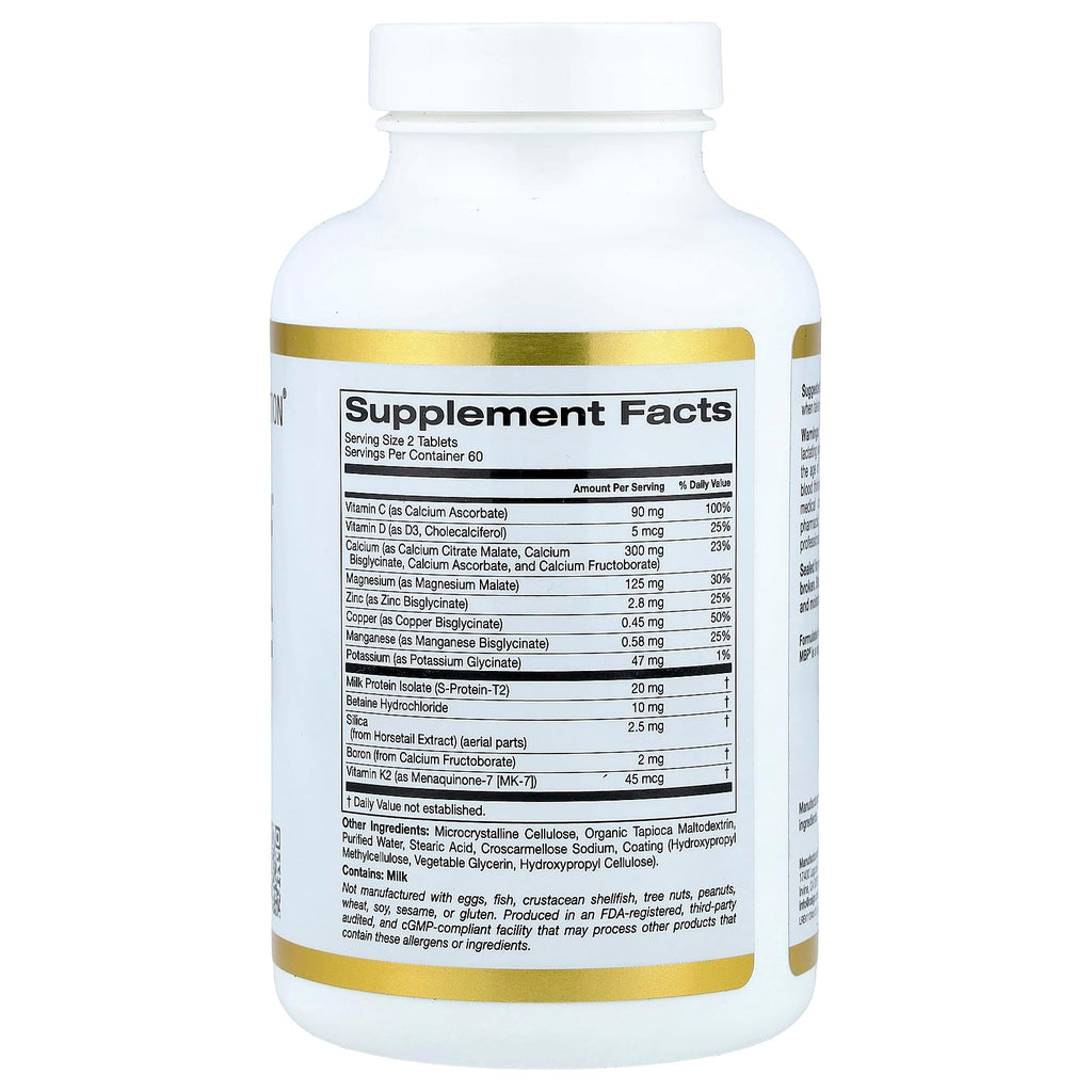 California Gold Nutrition Bone Boost Supplement - 120 Tablets - image 2