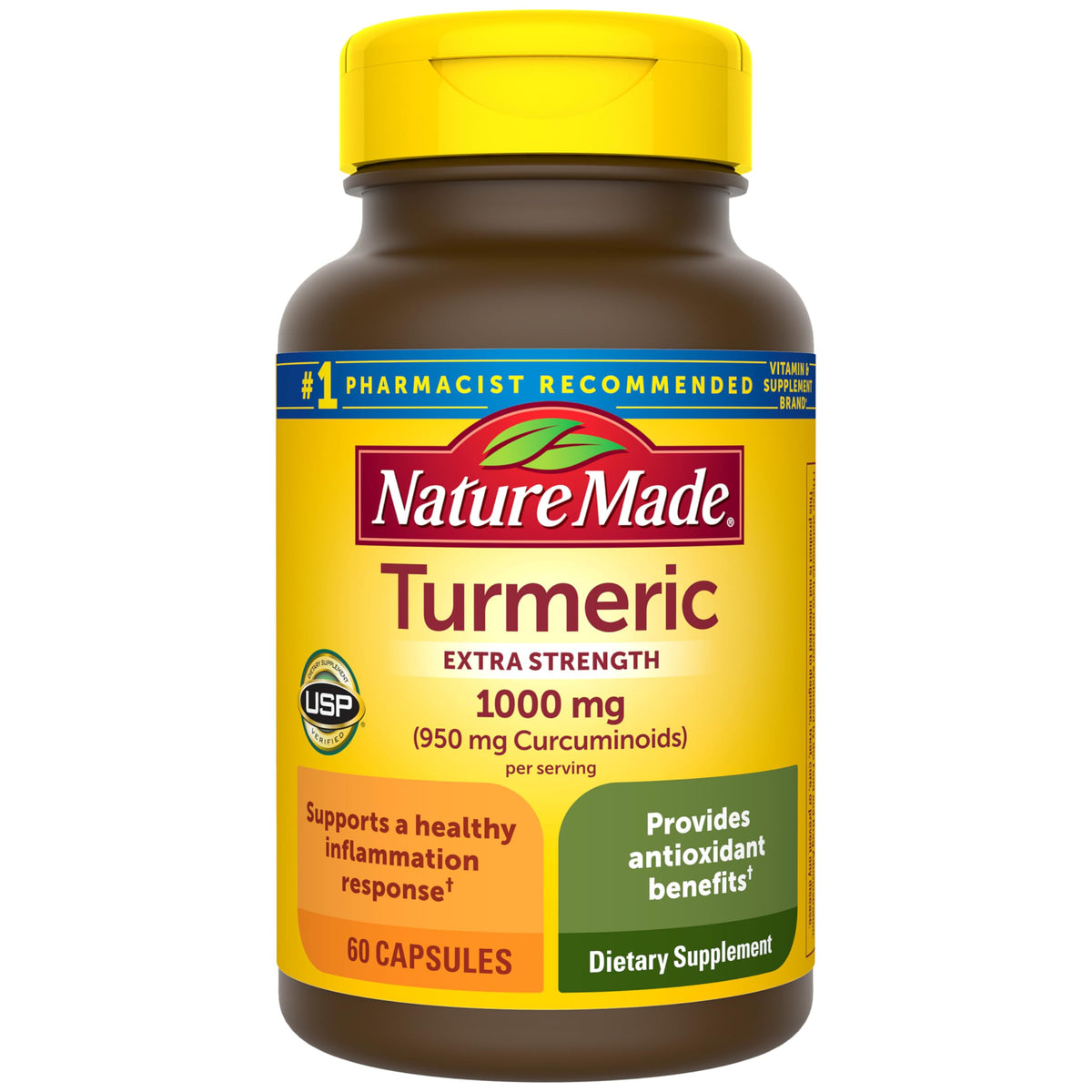 Nature Made Extra Strength Turmeric Curcumin with Black Pepper - 60 Capsules
