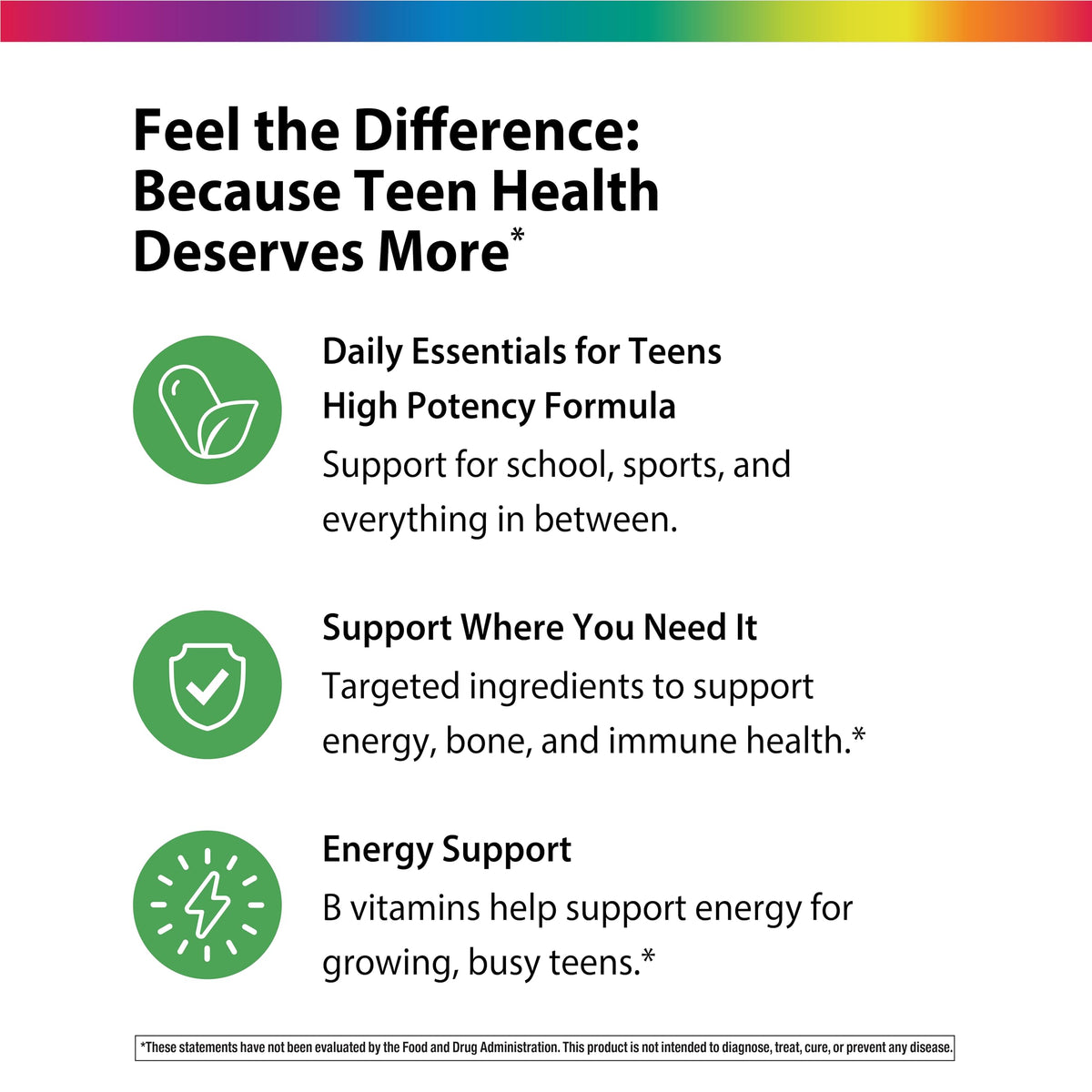 Rainbow Light Teen Multivitamin - 45 Caplets - image 4
