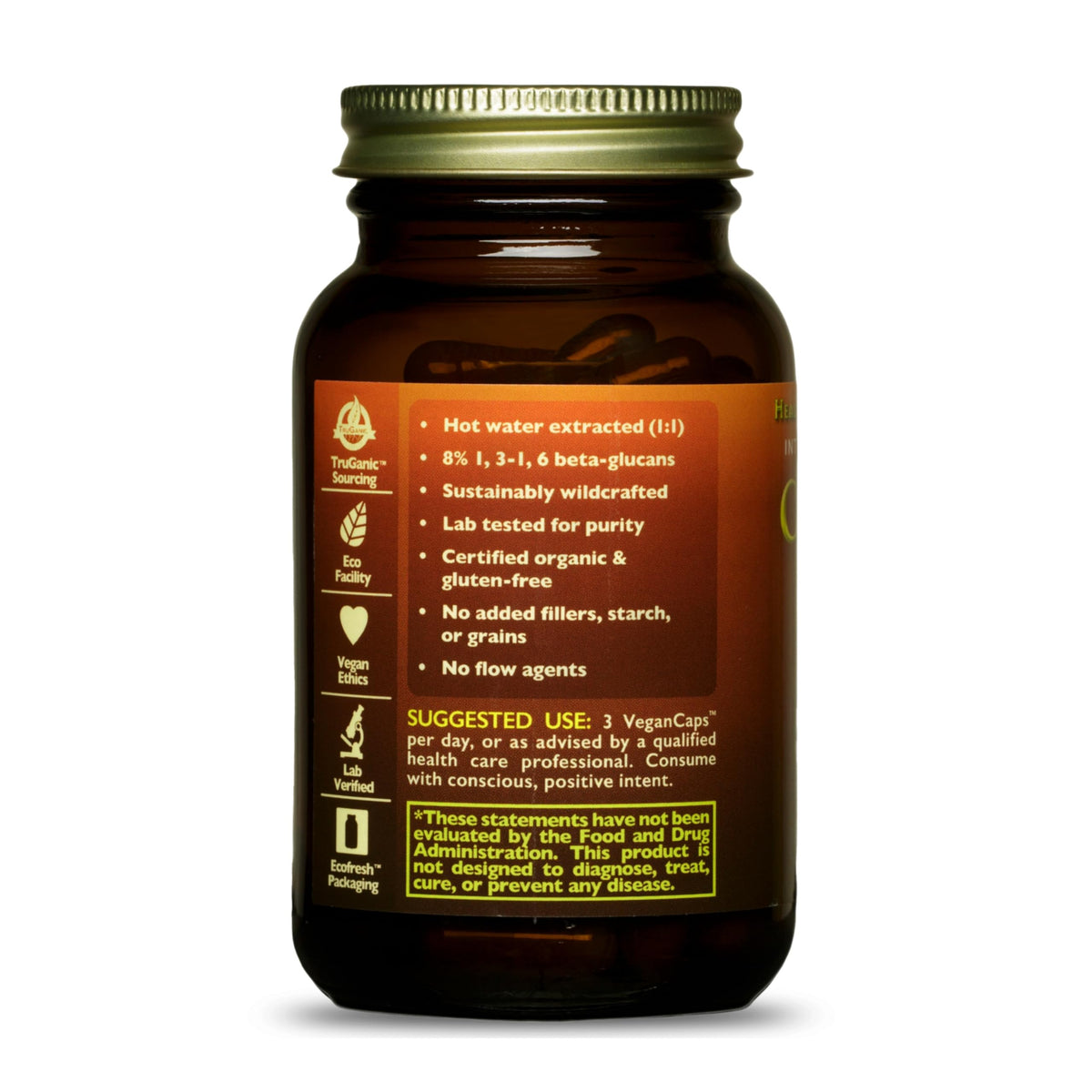 HEALTHFORCE SUPERFOODS Integrity Extracts Chaga - 90 Capsules - image 3