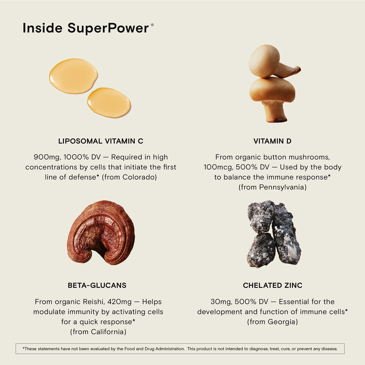 Moon Juice Superpower Immune Supplement with Vitamin C, D & Zinc - 30 Capsules - image 3