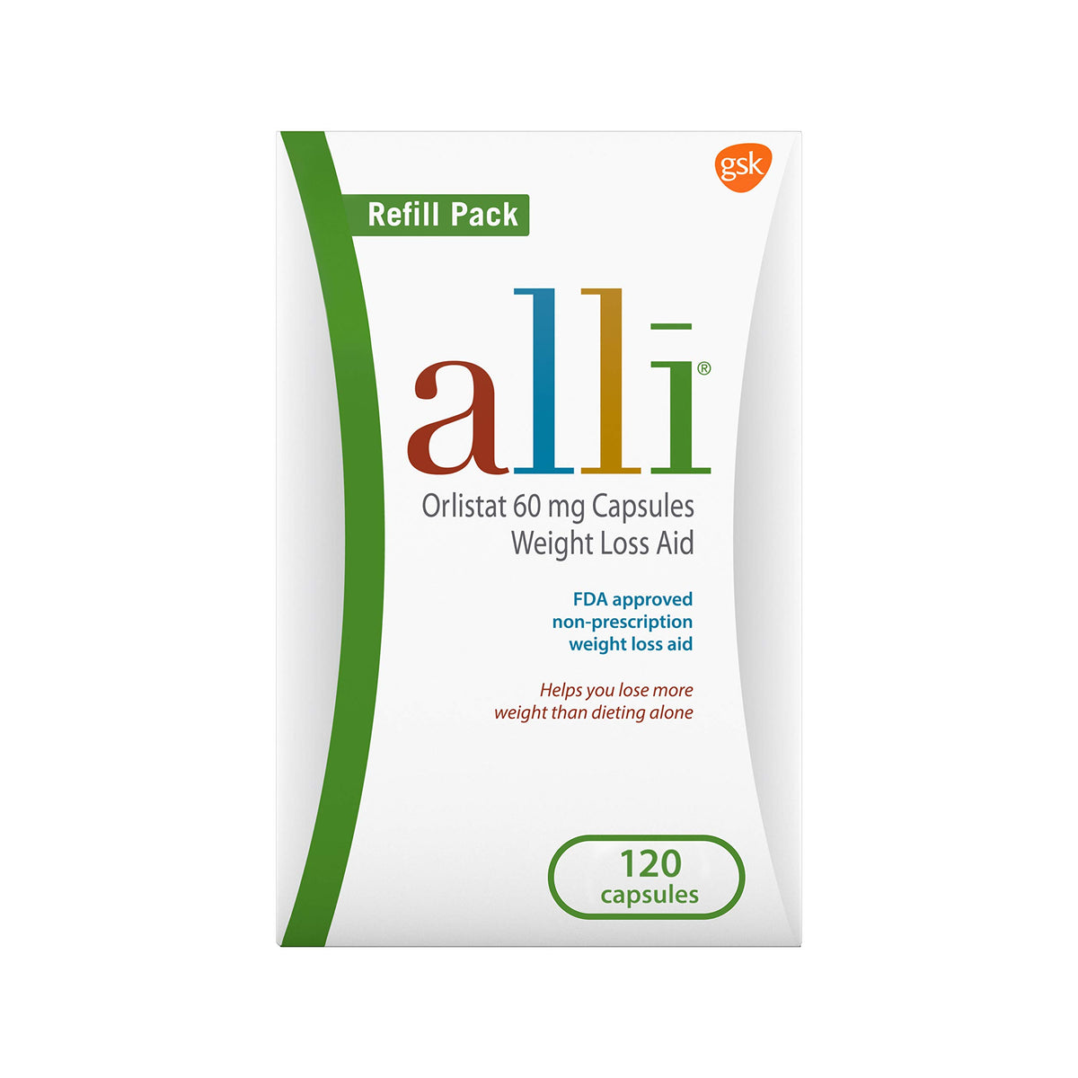 alli Orlistat 60 mg Weight Loss Capsules - 120 Count
