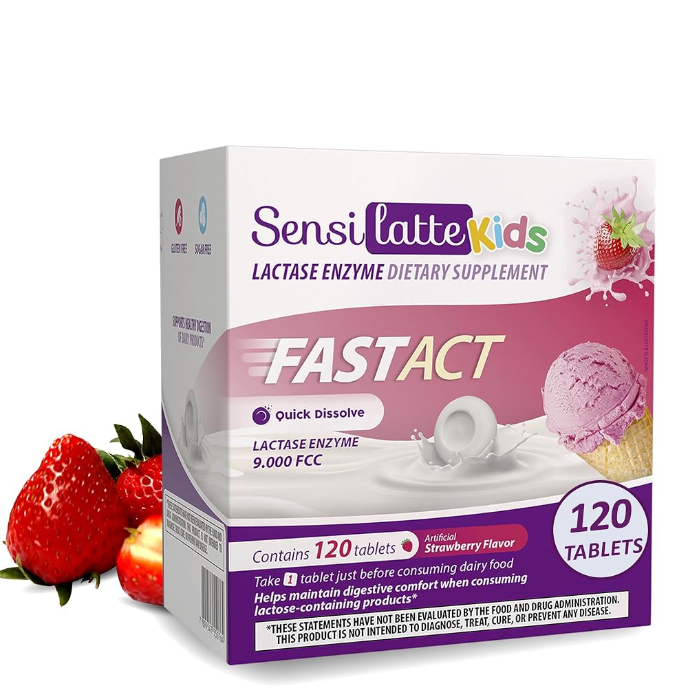 SENSI LATTE Lactase Enzyme 30 Tablets Vanilla - 9