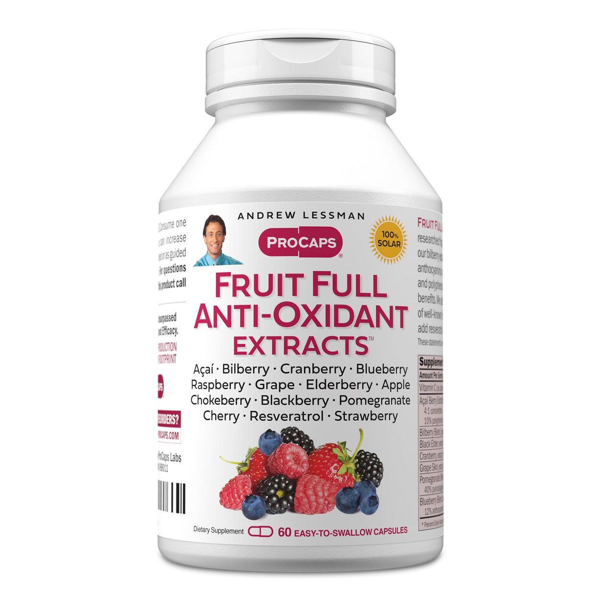 ANDREW LESSMAN Fruit Full Anti-Oxidant Extracts Capsules - 14 Natural
