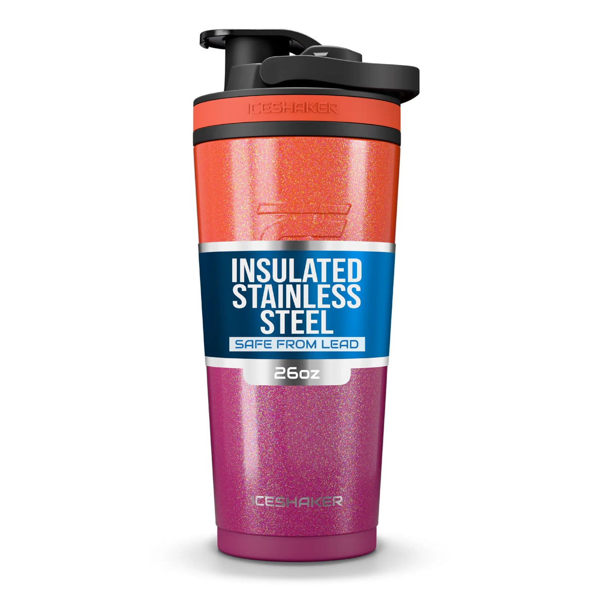 Ice Shaker Insulated Stainless Steel Shaker Bottle - 26oz