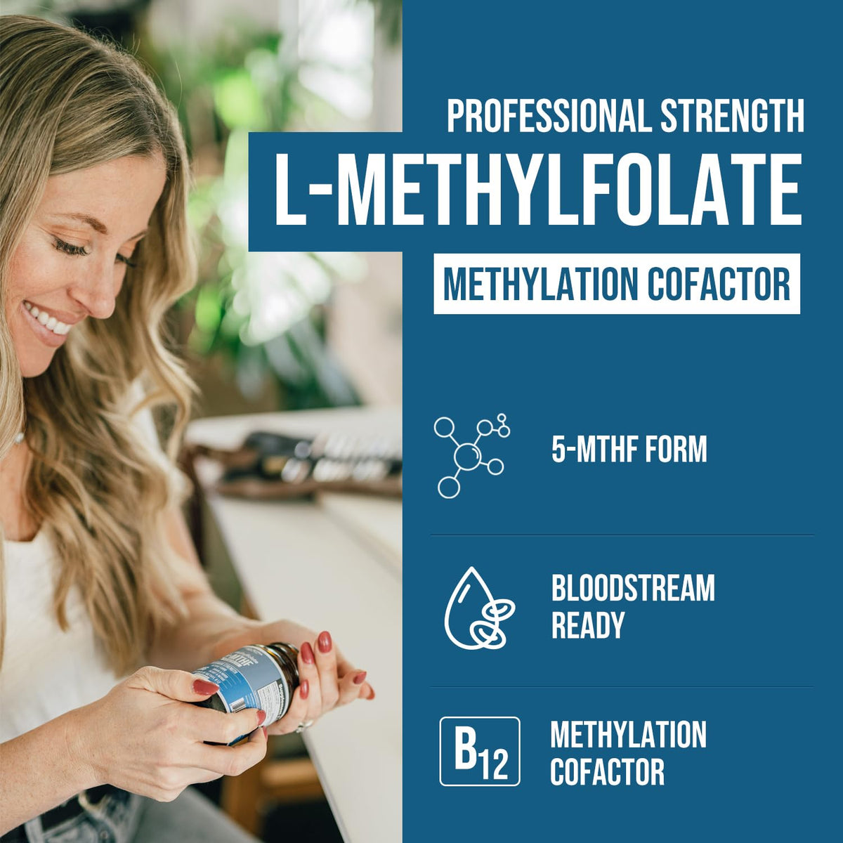 Triquetra Health L Methyl Folate 15mg Plus Methyl B12 Cofactor