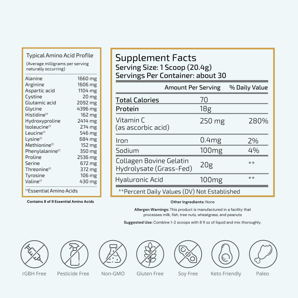 VTC Grass-Fed Collagen Peptides Powder - 30 Servings - image 2