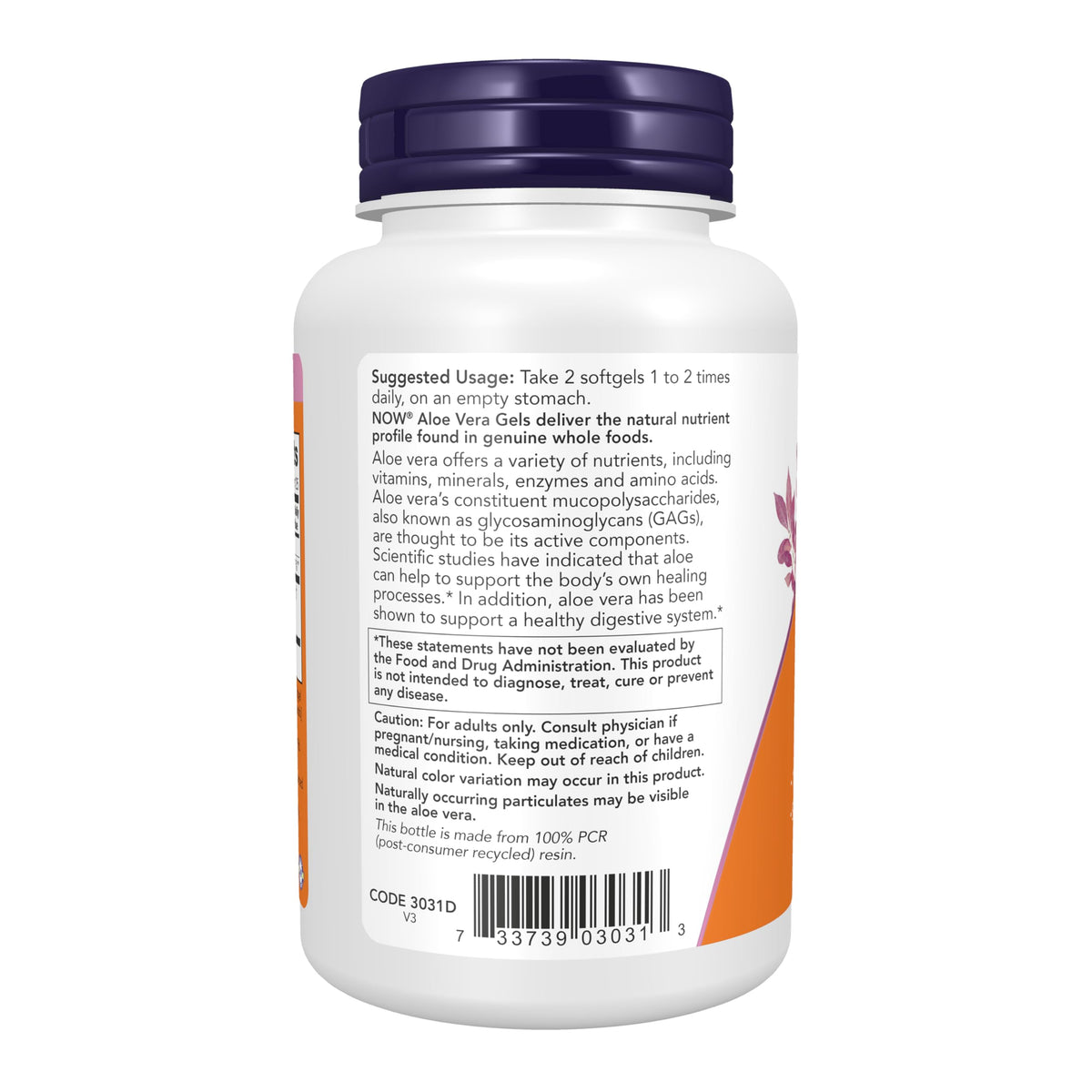NOW Foods Aloe Vera 10000 mg - 250 Softgels - image 2