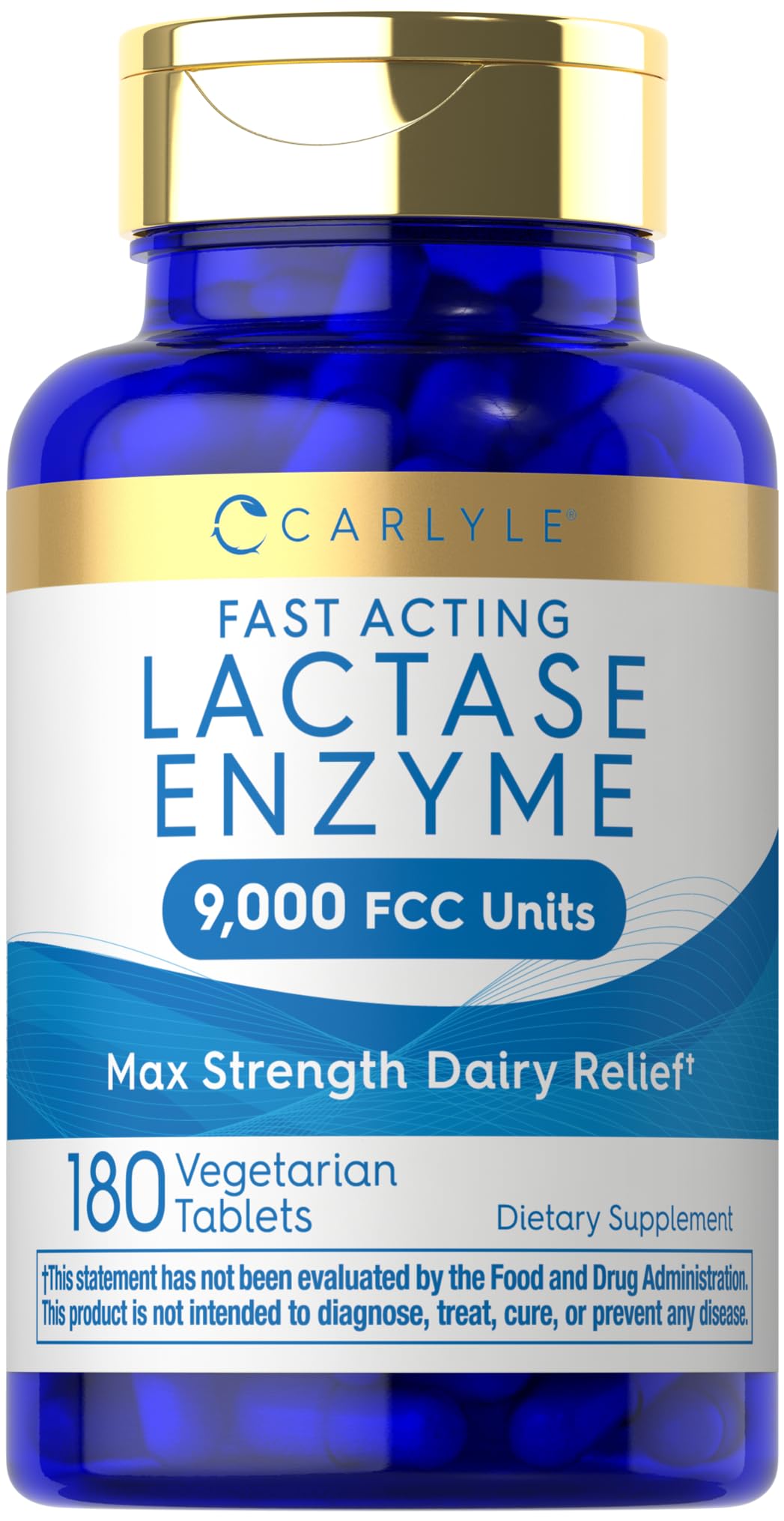 Carlyle Lactase Enzyme Tablets 9000 FCC - 180 Tablets