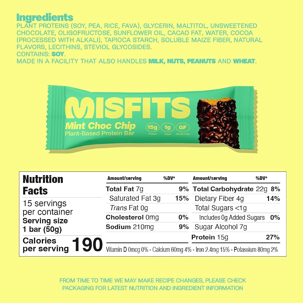 Misfits Vegan Protein Bar