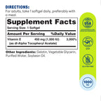 Vitamin World Vitamin E 1000 IU Softgels - 100 Softgels - image 2