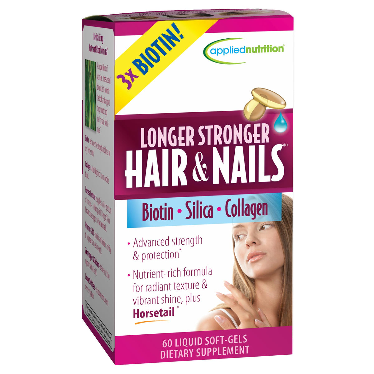 Applied Nutrition Longer Stronger Hair & Nails Beauty Formula - 60 Softgels
