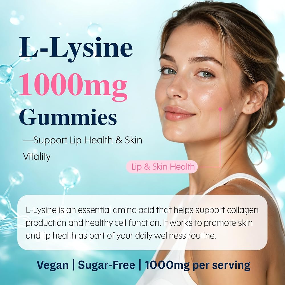 PYUNAFIT L-Lysine Gummies 1000mg 5-in-1 Formula - 60 Gummies - image 2