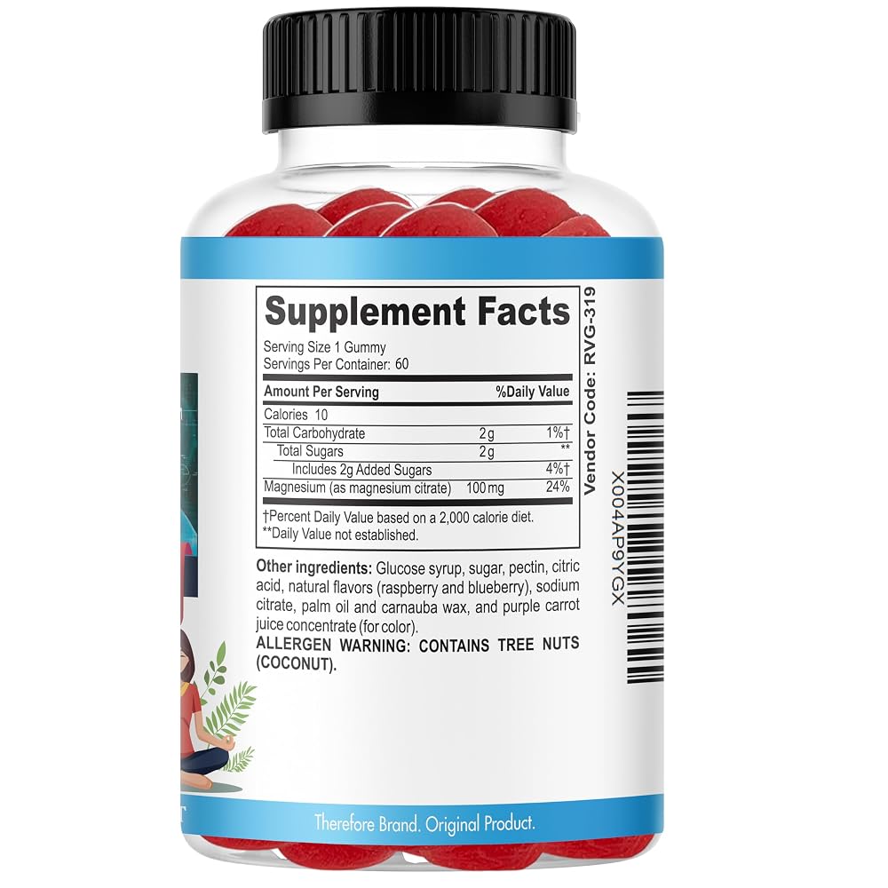 Therefore Max Calm Magnesium Citrate Gummies - 60 Count - image 2