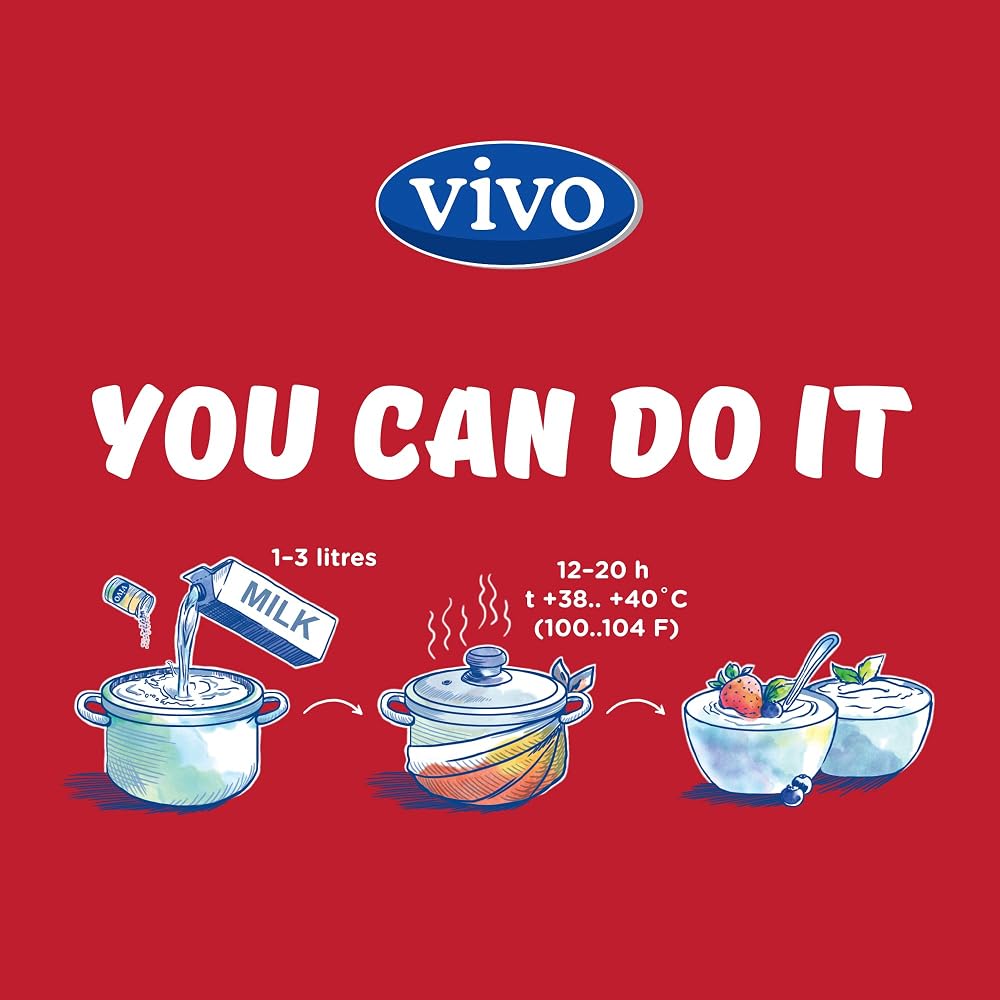VIVO Probiotic Yogurt Starter Natural - 5 Boxes (10 Bottles) - image 4