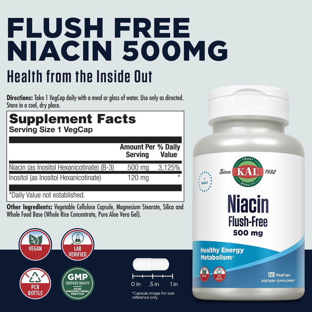 KAL 500 Mg Niacin Flush Free Tablets