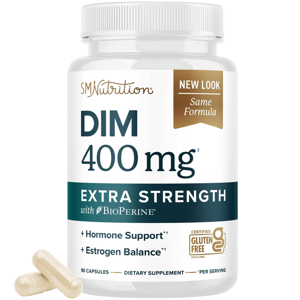 SMNutrition DIM 400mg Hormone Balance Capsules - 90 Count