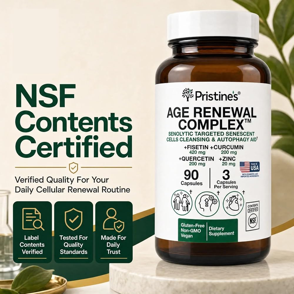 PRISTINE'S Age Renewal Senolytic Autophagy Capsules - 90 Count - image 2