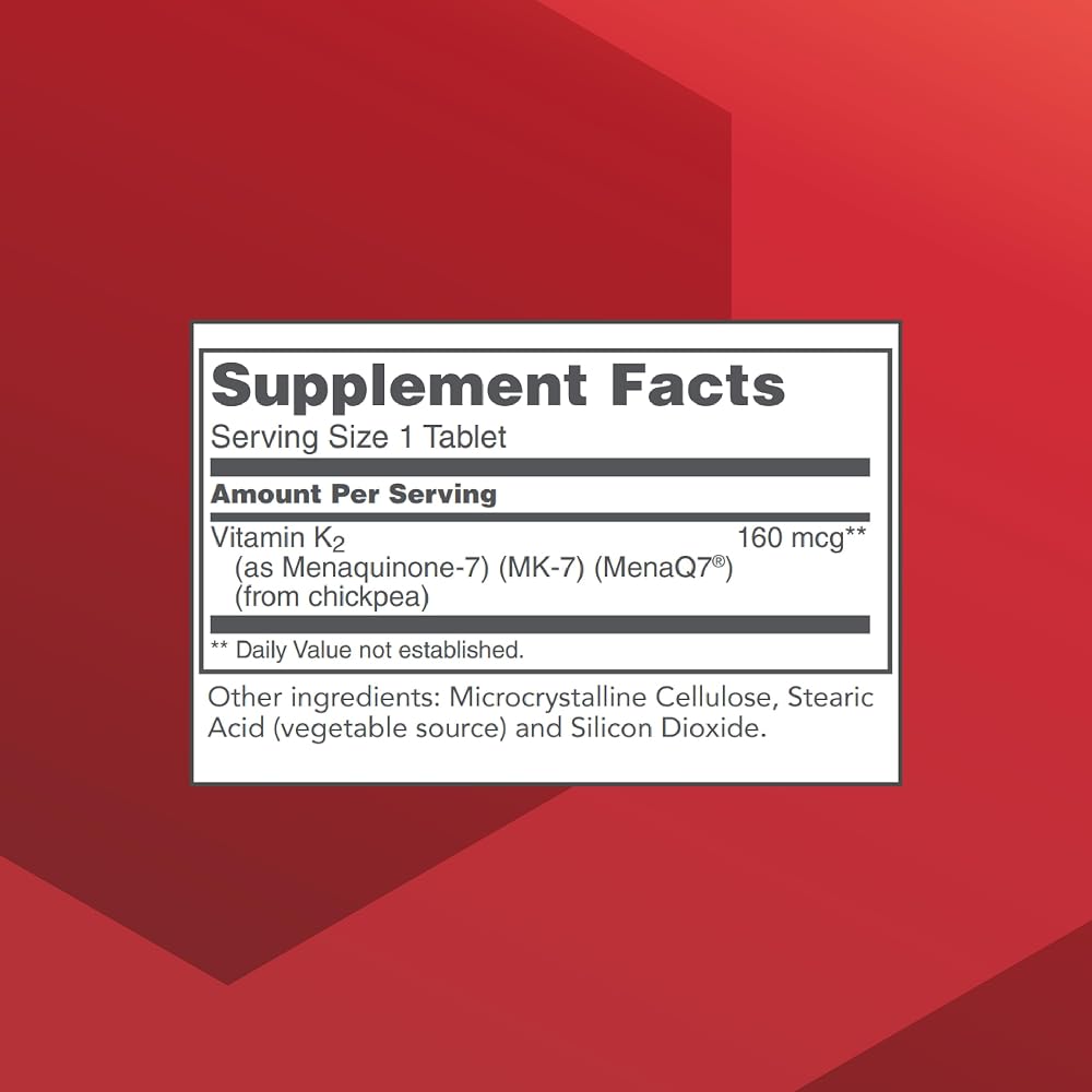 PROTOCOL FOR LIFE BALANCE MK-7 Vitamin K2 160mcg Bone Support - 60 Tablets - image 2