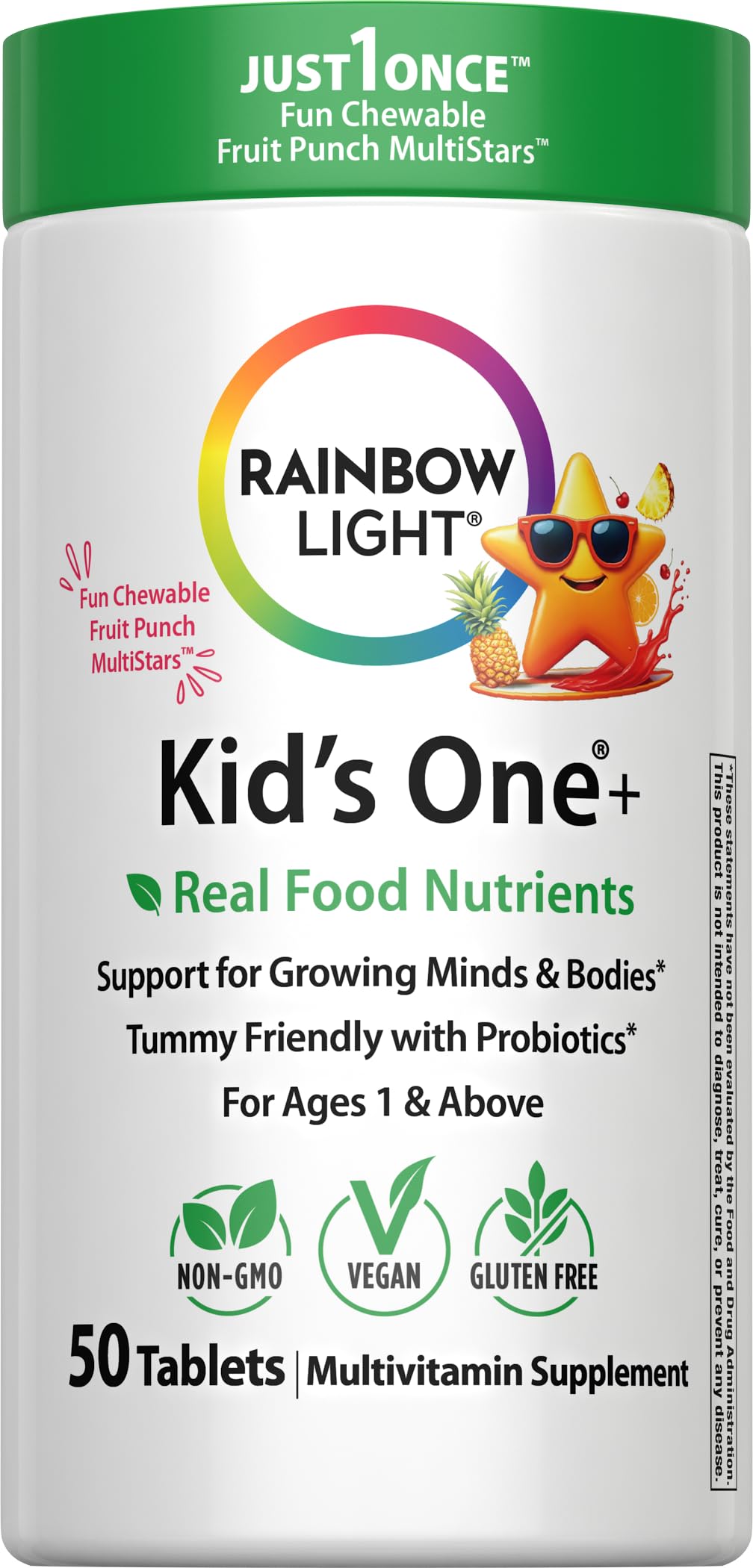 Rainbow Light Kids One+ Multivitamin - 50 Chewable Tablets