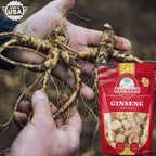 WISCONSIN ESTD 1978 BAUMANN GINSENG USA Baumann Ginseng Slice - 100%
