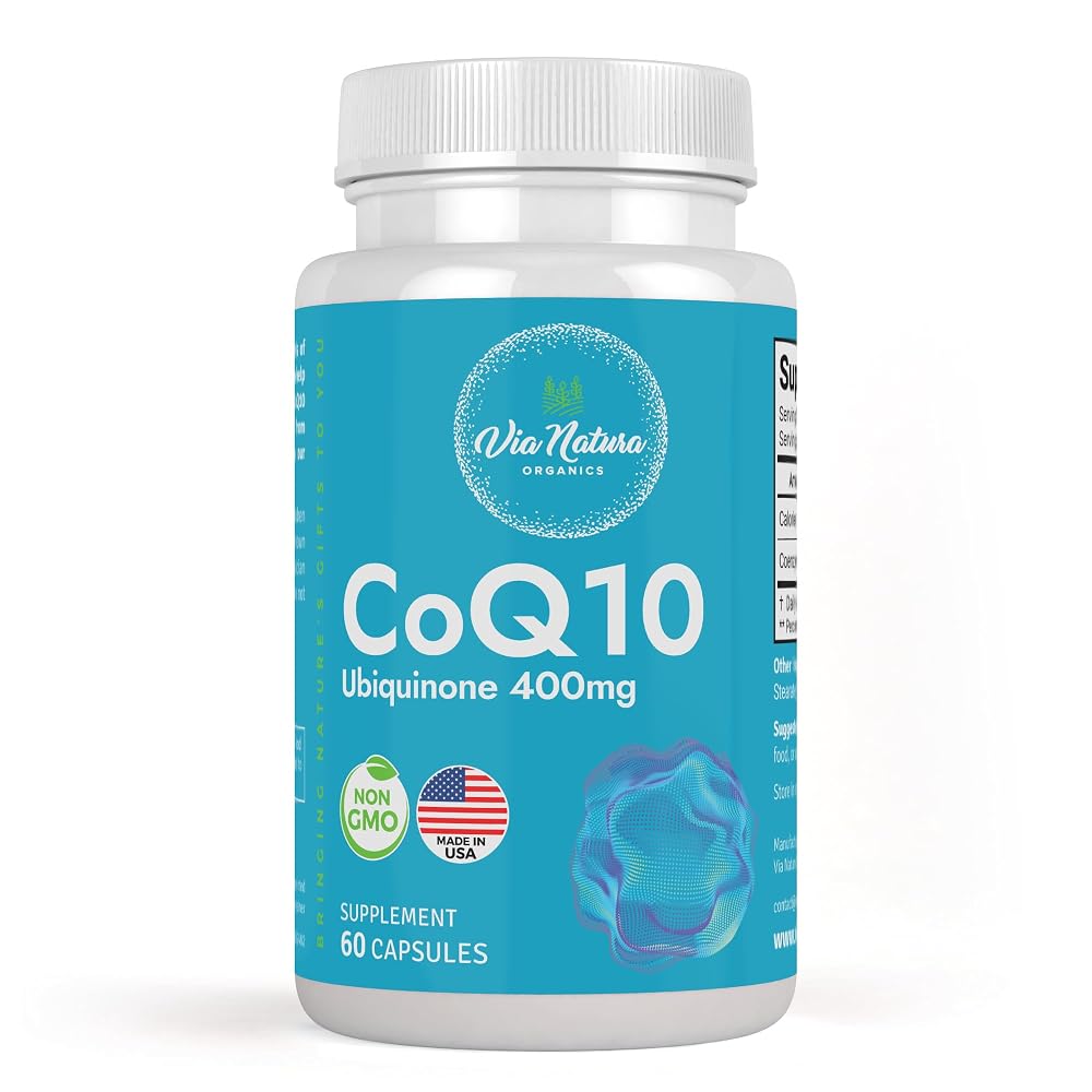 Via Natura Organics CoQ10 Ubiquinone 400mg - 60 Capsules