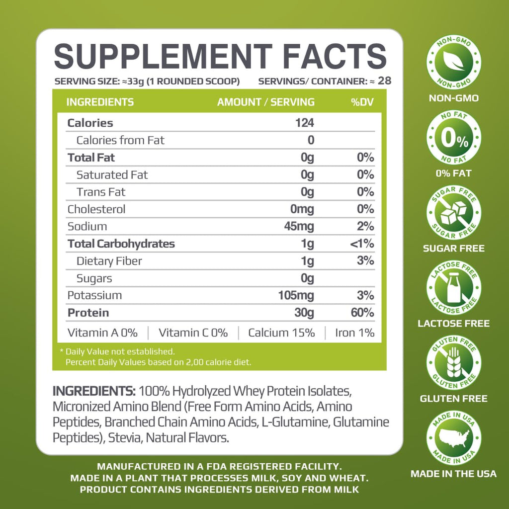 MUSCLE FOOD LABS MFL 100% Isolate Protein l 30g of Protein l 12g