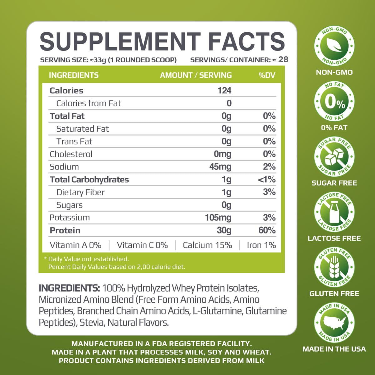 MUSCLE FOOD LABS MFL 100% Isolate Protein l 30g of Protein l 12g