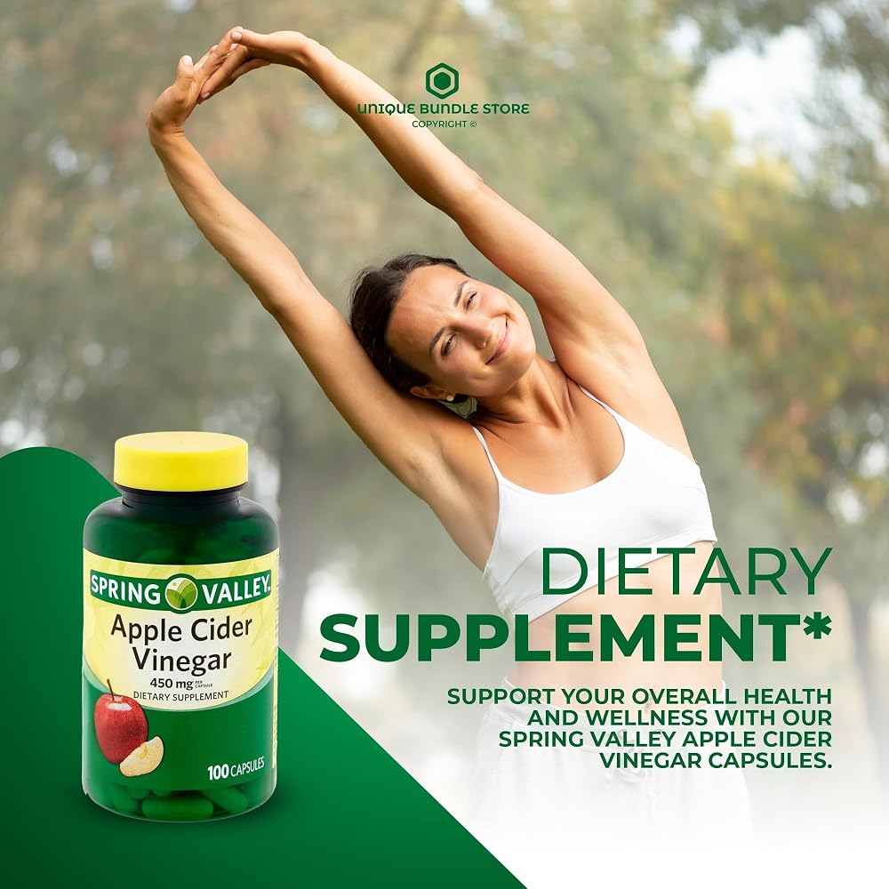 Unique Bundle Apple Cider Vinegar 450mg - 100 Capsules - image 2