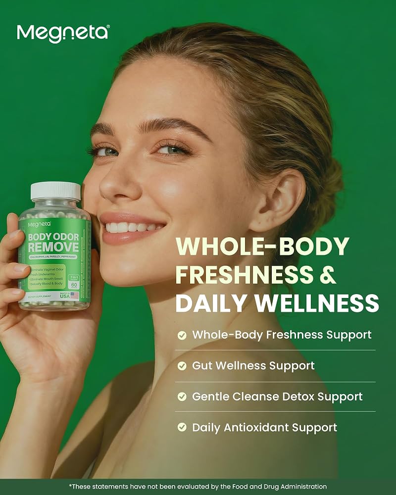 MEGNETA Body Deodorizing Supplement, Chlorophyll Supplement