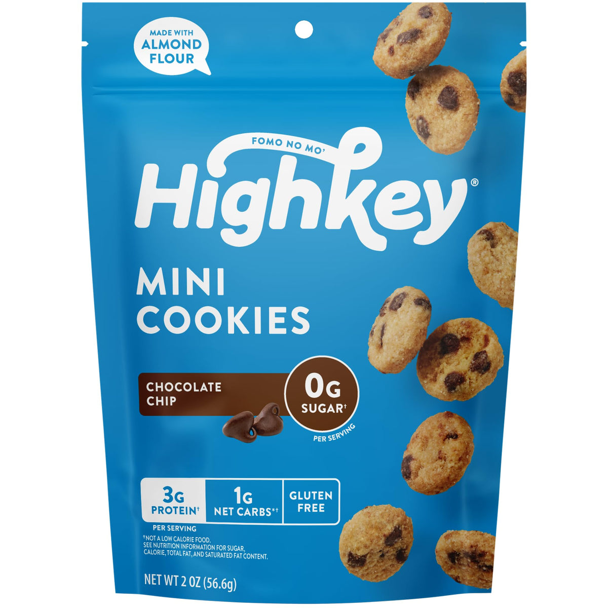 HighKey Keto Chocolate Chip Mini Cookies Gluten Free - 6 Pack - image 2