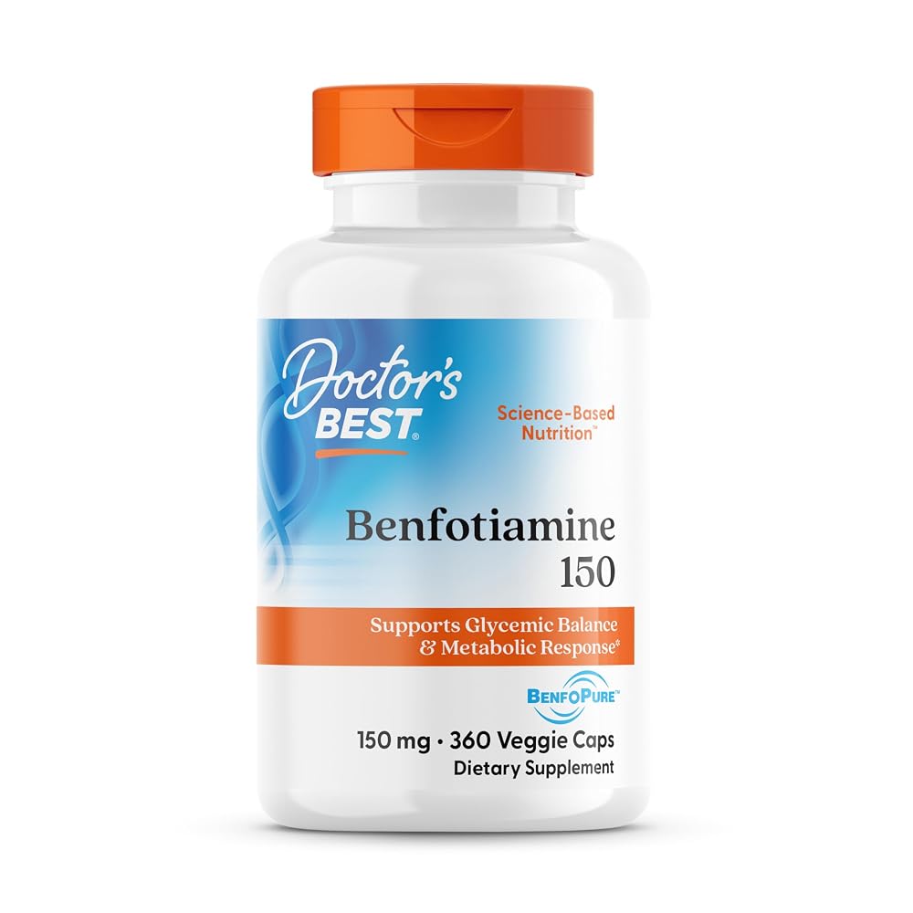 Doctor's BEST Benfotiamine 150mg Supplement - 360 Vegetarian Capsules