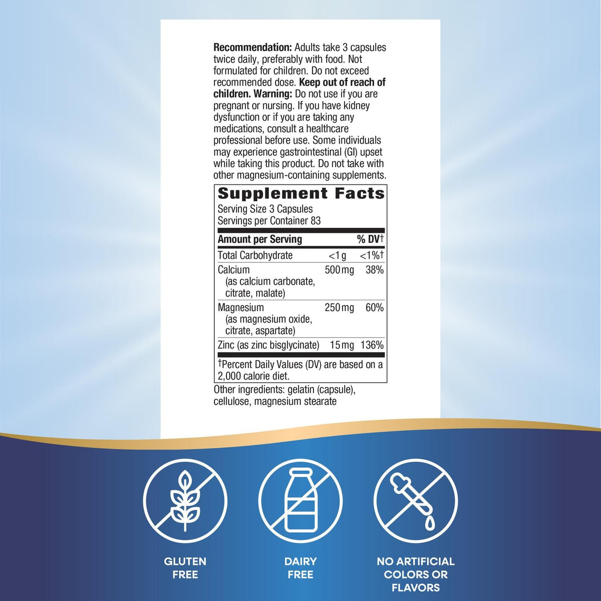 Nature's Way Calcium Magnesium & Zinc Mineral Complex