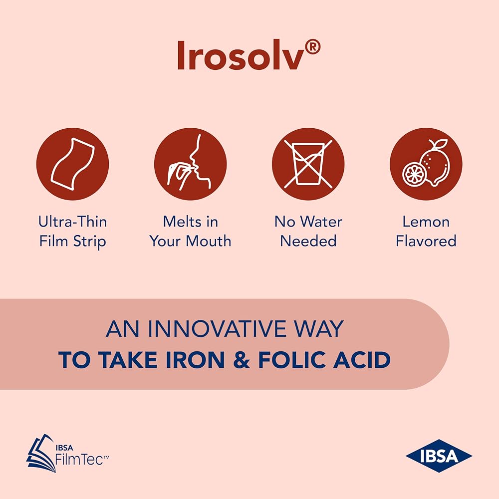 Ibsa Irosolv Iron Supplement with Folic Acid - 30 Films - image 2