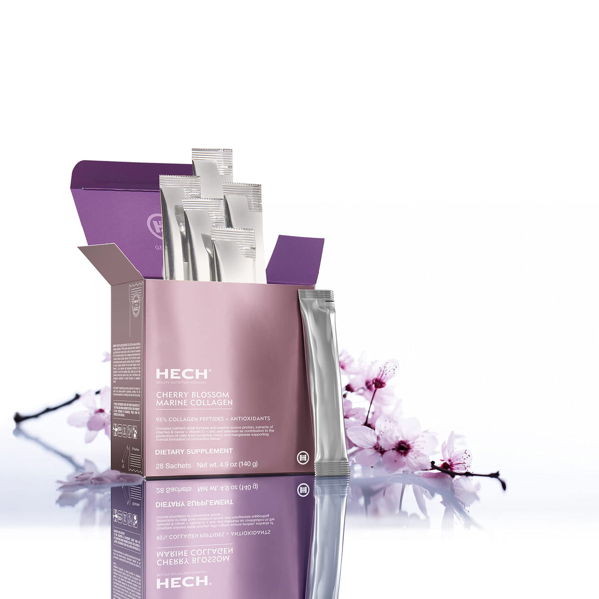 HECH Cherry Blossom Marine Collagen Drink Sachets - 28 Pack - image 3