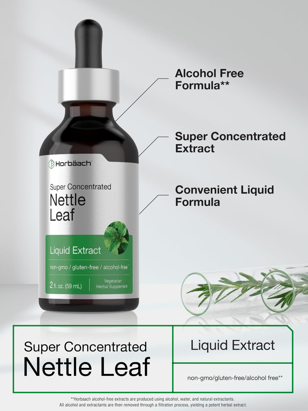 Horbäach Nettle Leaf Extract Drops Alcohol Free - 2 fl oz - image 4