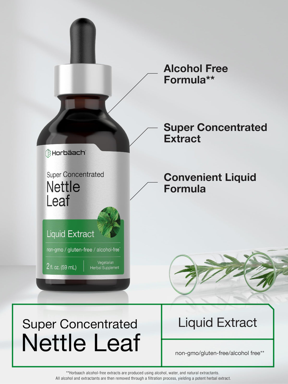 Horbäach Nettle Leaf Extract Drops Alcohol Free - 2 fl oz - image 4