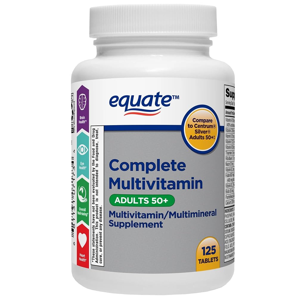 Equate Adult 50+ One Daily Complete Multivitamin - 125 Tablets - image 2