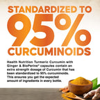 Health Nutrition Naturals Turmeric Curcumin Supplement - 95%
