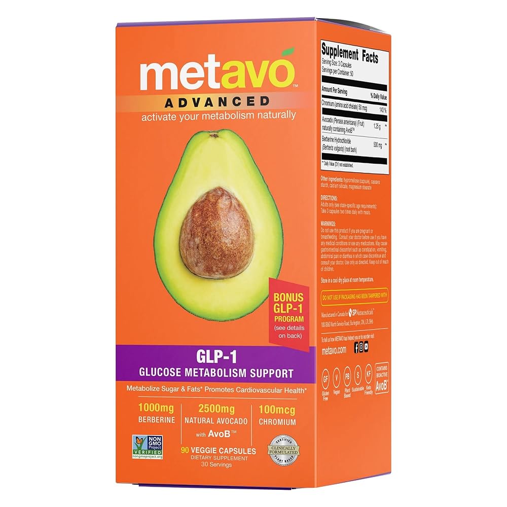 Metavo Advanced GLP-1 Metabolism Support - 90 Capsules