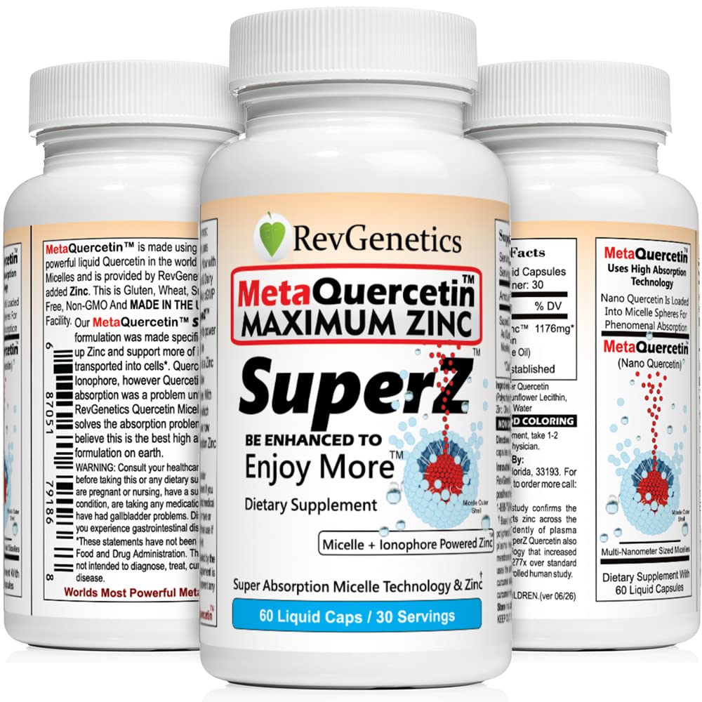 REVGENETICS MetaQuercetin SuperZ Zinc Ionophore - 60 Capsules - image 2