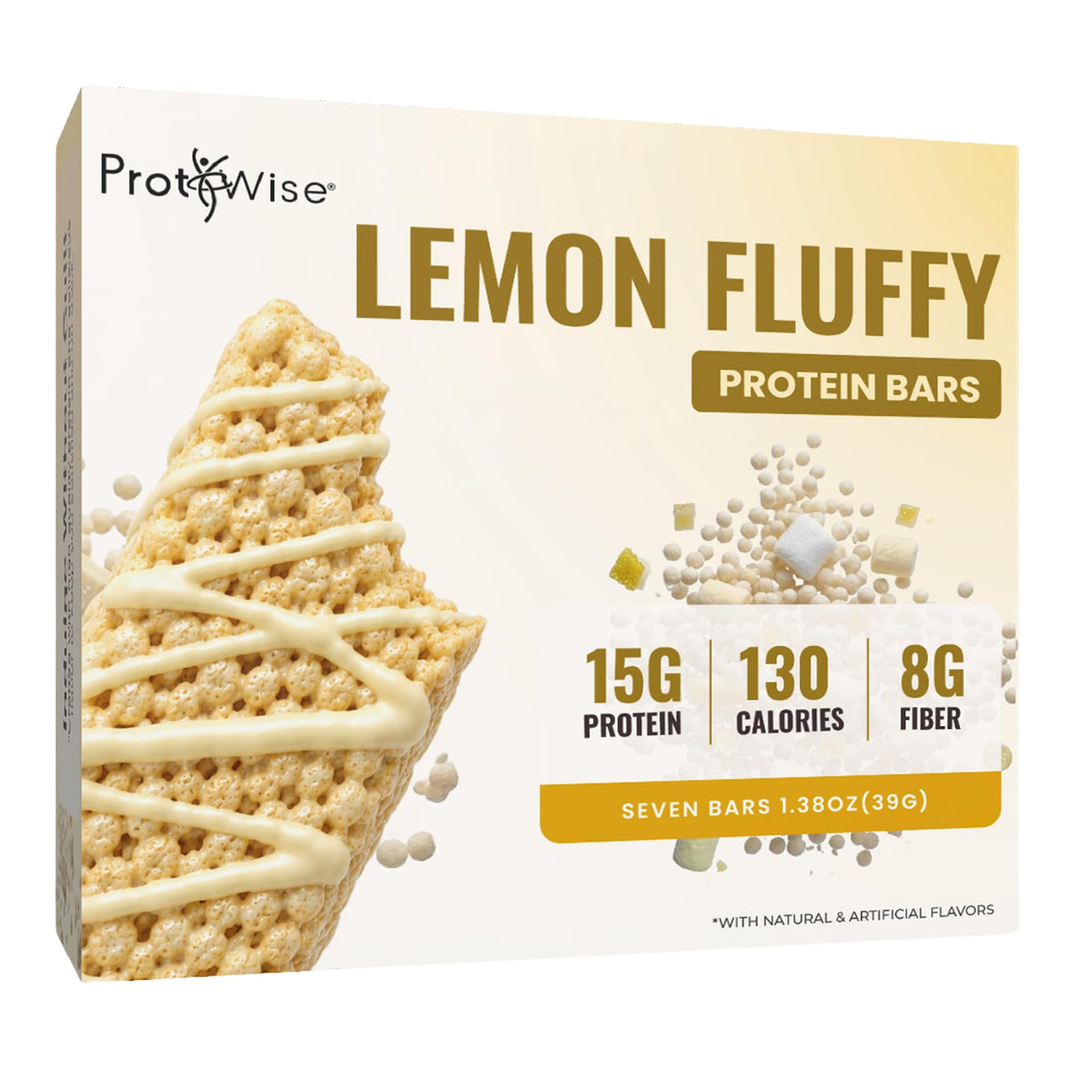 ProtiWise Lemon Fluffy High Protein Bars - 7 Count