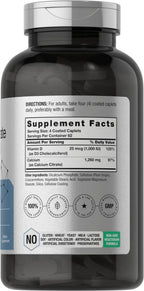 Horbäach Calcium Citrate with Vitamin D3 1260 mg - 250 Caplets - image 2
