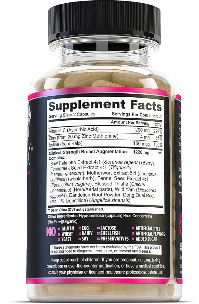 Curvinexx Natural Breast Toning Supplement - 180 Capsules - image 3