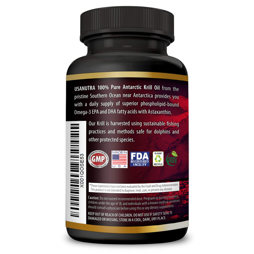 USANUTRA Antarctic Krill Oil Softgels 1000mg - 60 Softgels - image 8