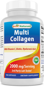 Best Naturals Multi Collagen Pills 2000mg - 180 Capsules