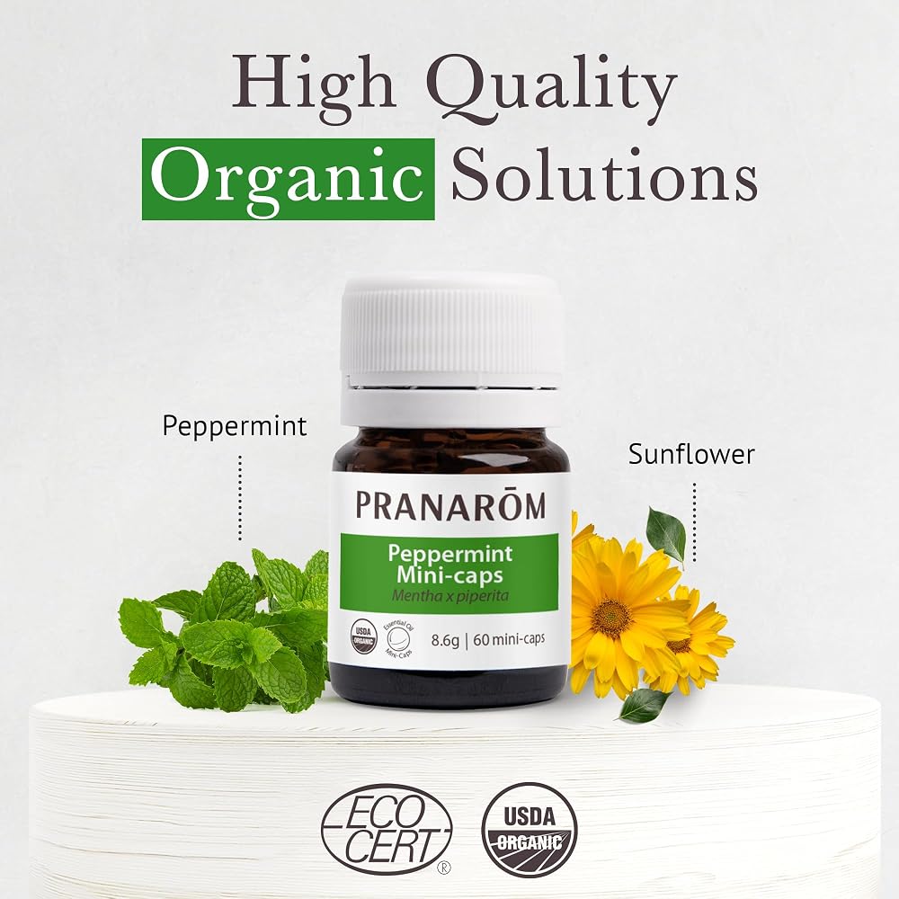 Pranarom Aromaforce Peppermint Mini-Caps Digestive Support - 60 Capsules - image 3