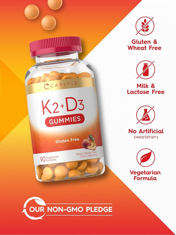 Carlyle Vitamin D3 K2 Gummies - 90 Count - image 5