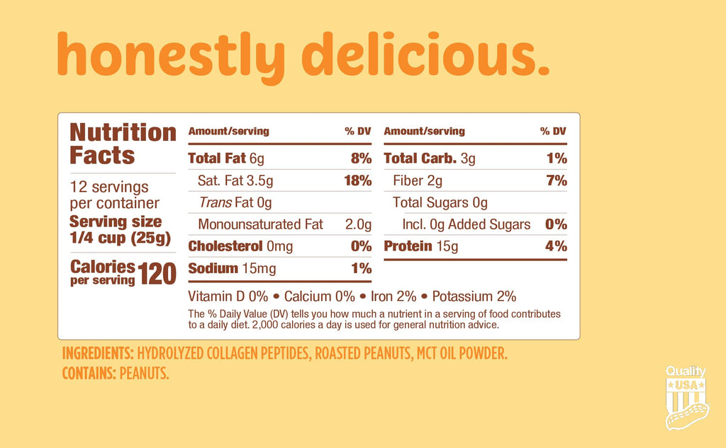 Tru-Nut Keto Collagen Protein Powder Peanut Butter - 10.6 oz - image 2