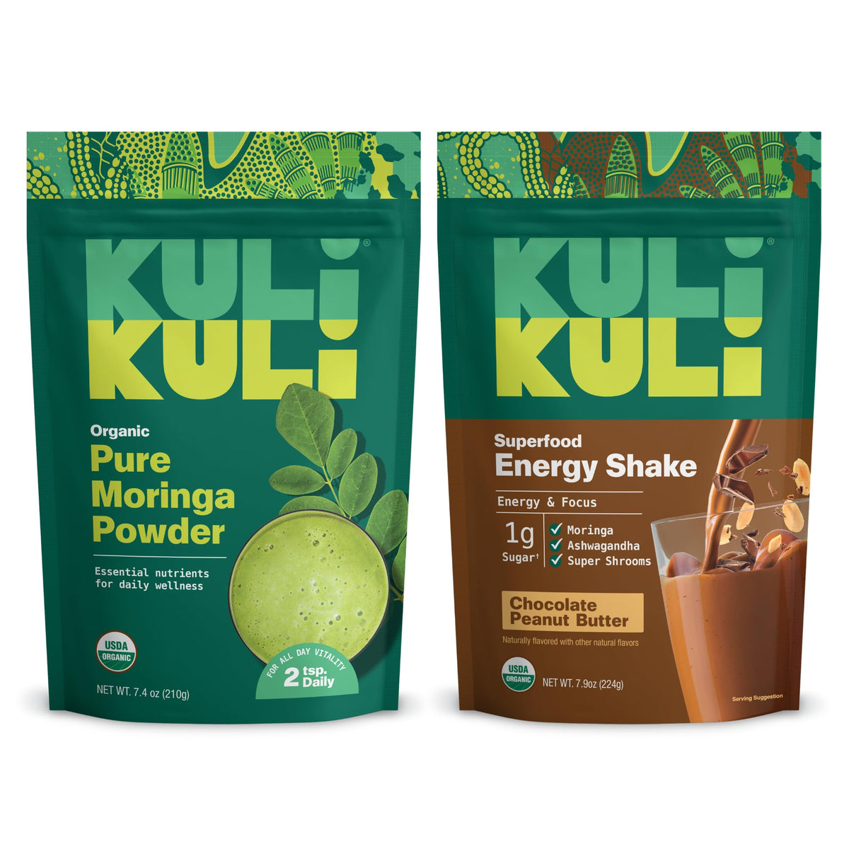 Kuli Kuli Organic Moringa Powder - Pure Moringa Leaves Superfood